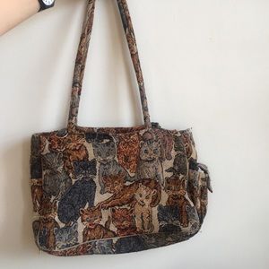 Vintage tapestry cat bag 🐈👜